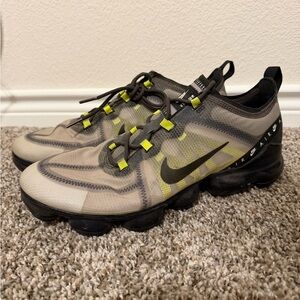 Nike Air VaporMax Gray and Yellow Green Men's Shoes